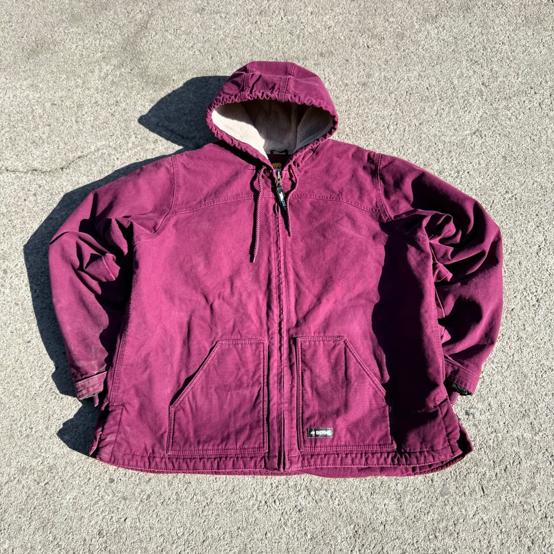 빈티지 양털 후드 워크자켓 퍼플 상품이미지1