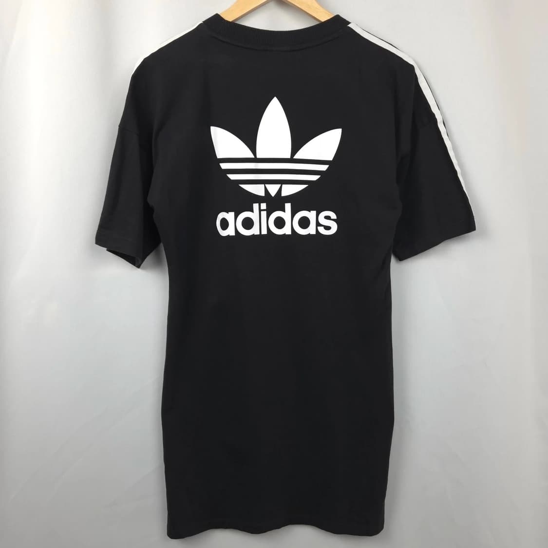 여XS-S 아디다스 트레포일 반팔 원피스 블랙 상품이미지6