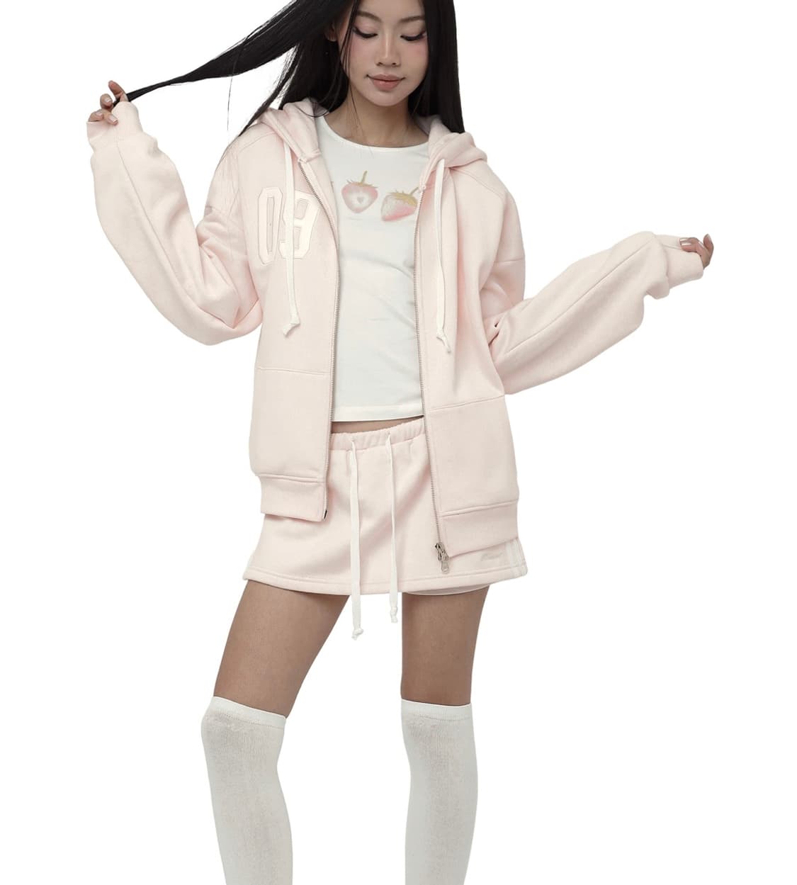 클리시어 딸기티 스트로베리 티셔츠 반팔 파스텔탑 핑크 S kleesier 상품이미지4