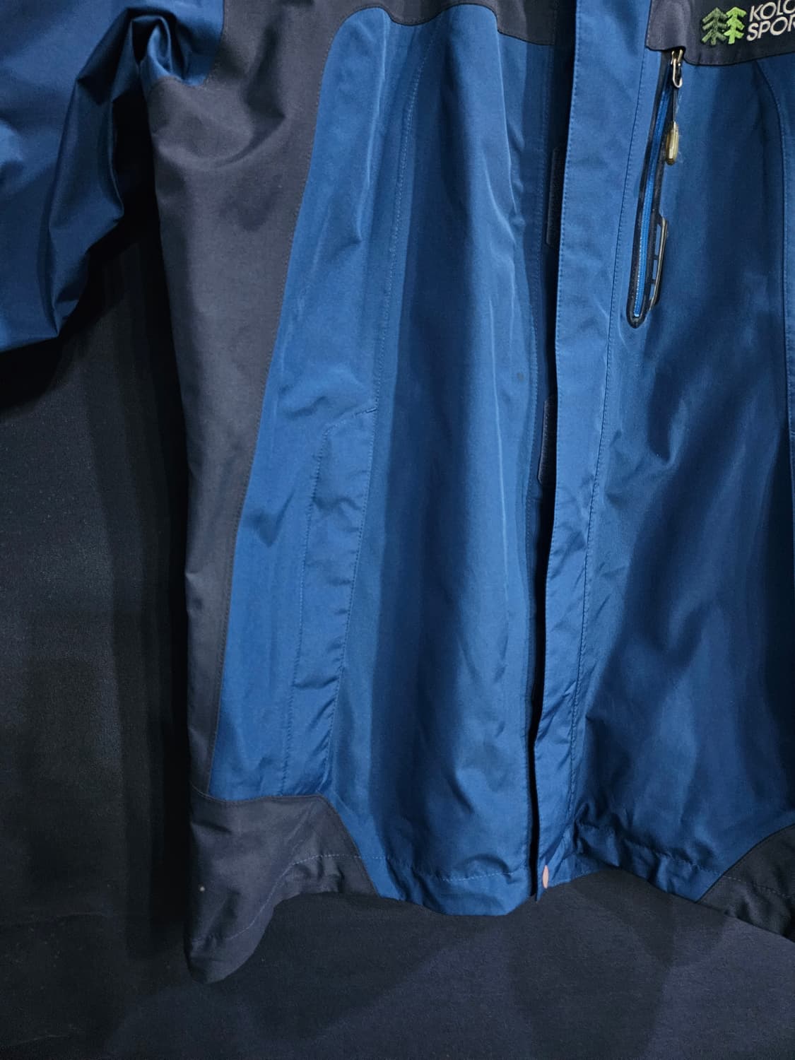 코오롱스포츠 고어텍스 다크블루 투톤 남성 100 등산복 바람막이 자켓  상품이미지6