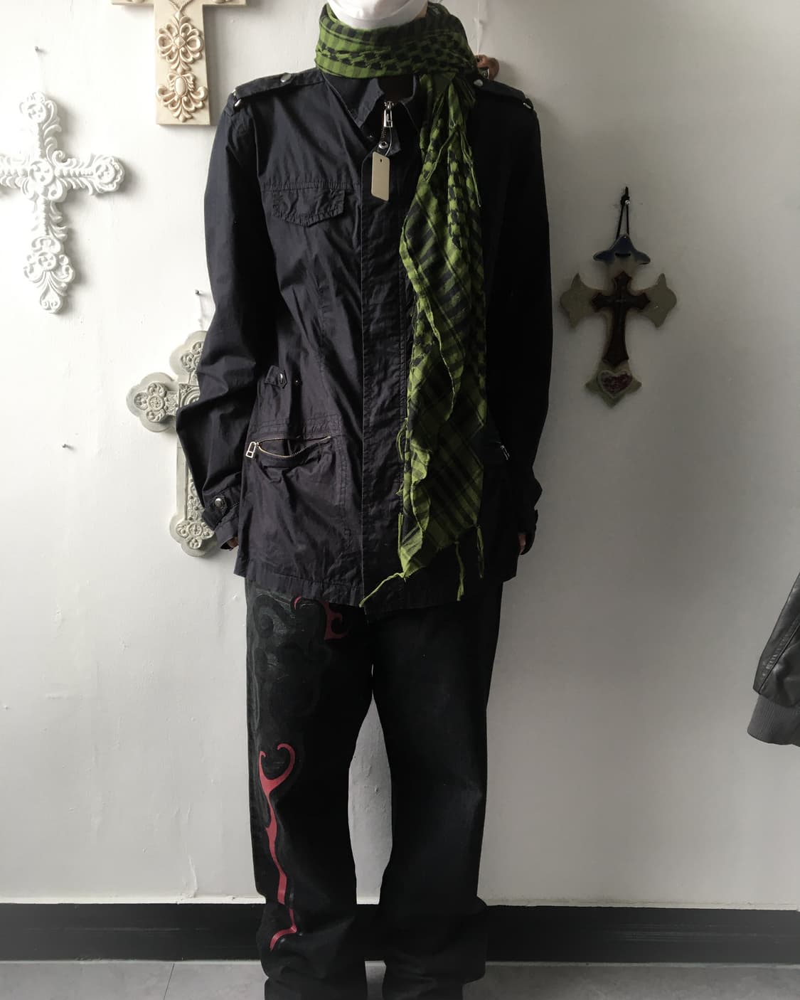check pattern fringe scarf 상품이미지8