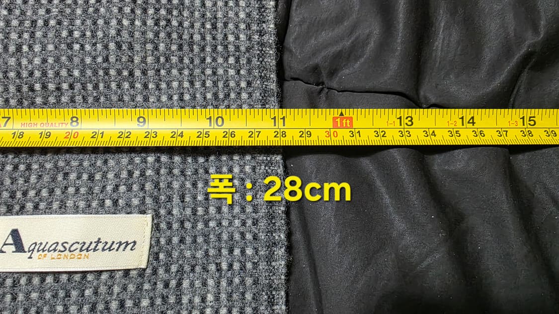 [정품] 아쿠아스큐텀 런던 울 100% 머플러 (차콜 그레이 체크) 상품이미지8