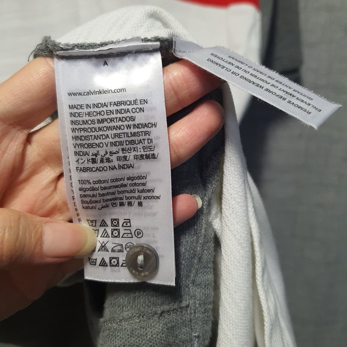 캘빈클라인 남성 오버핏 카라 반팔티 XL 상품이미지4