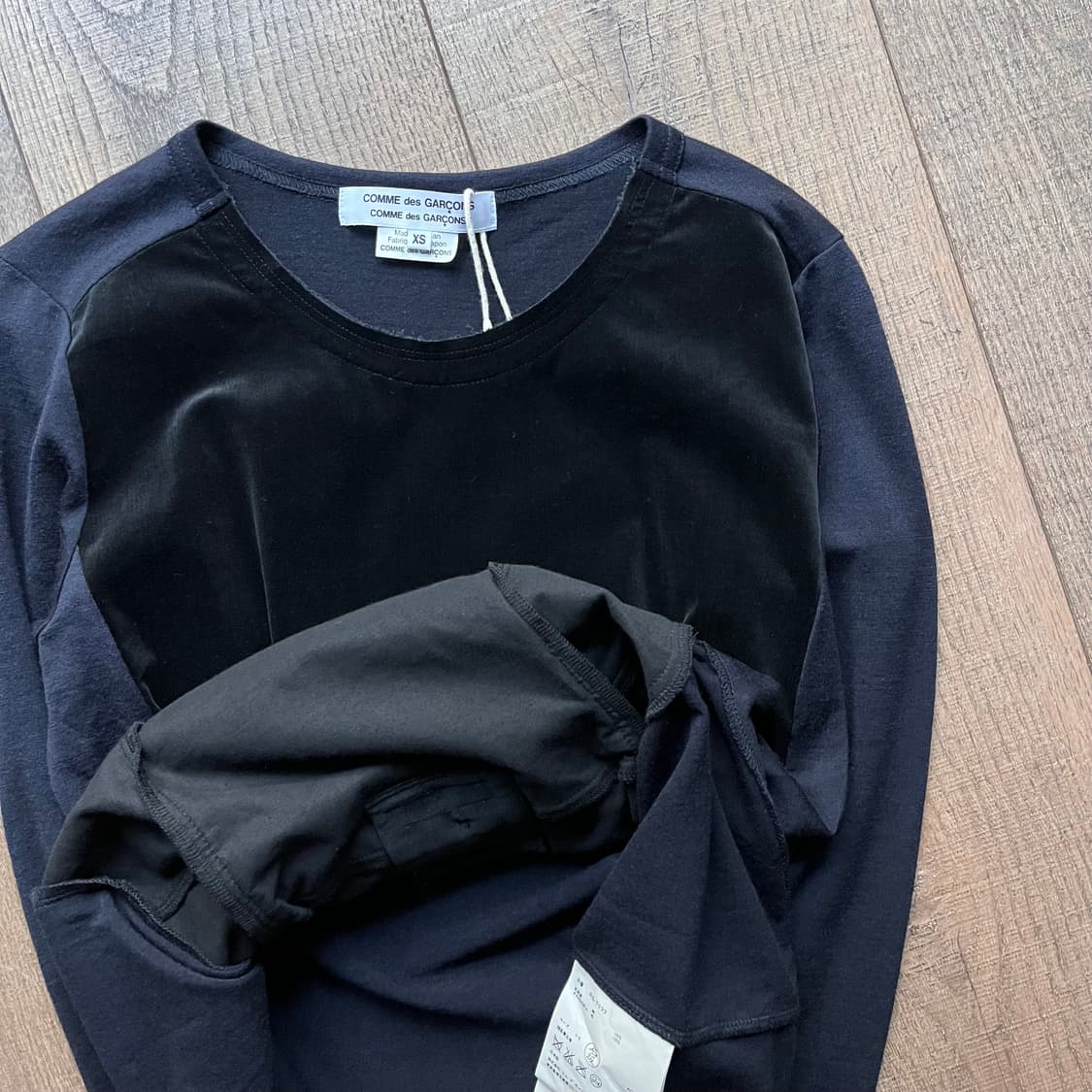 Velour Ribbon Docking Long Sleeve 상품이미지4