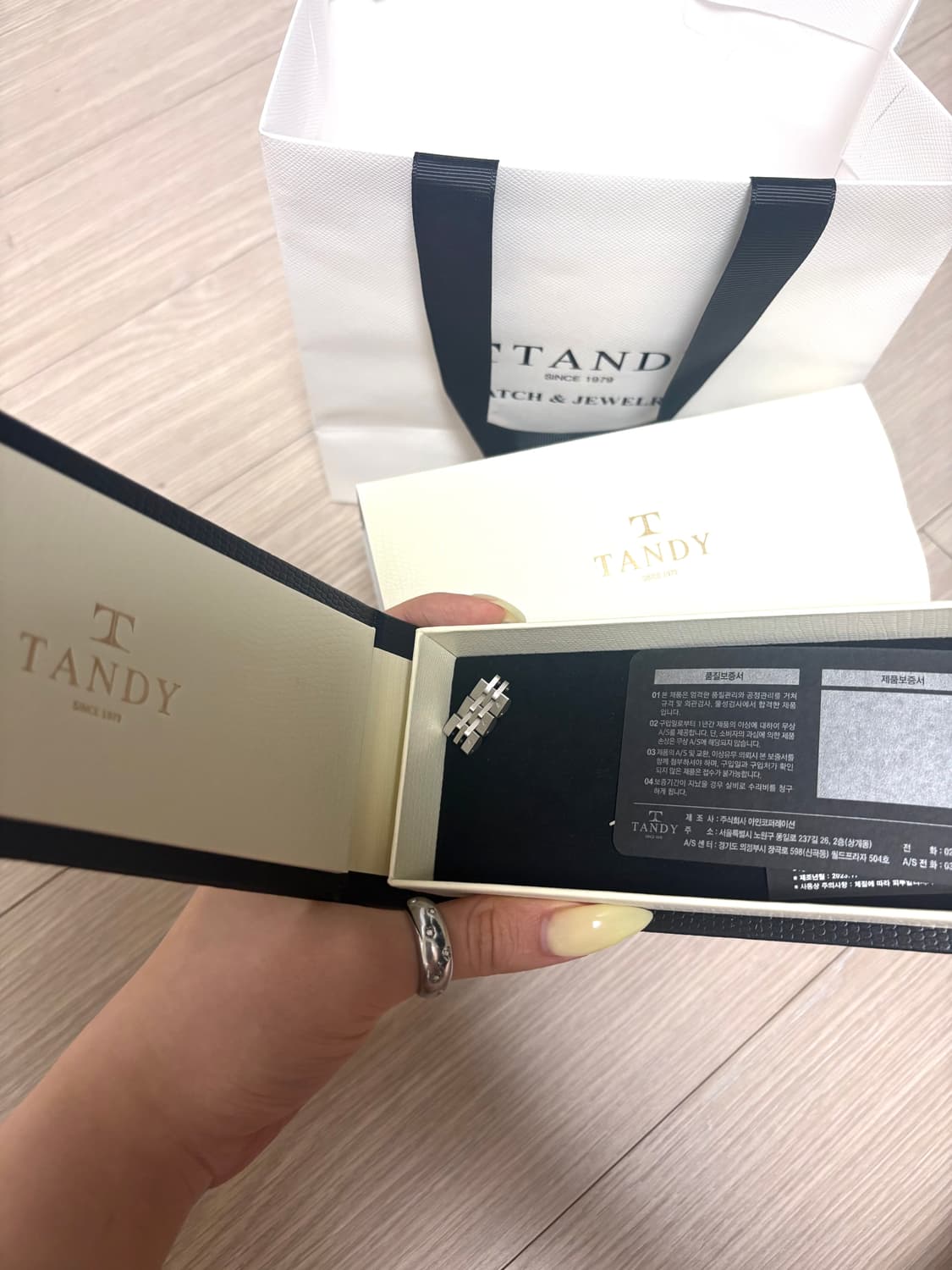 텐디 메탈 손목시계 로즈골드콤비 상품이미지3