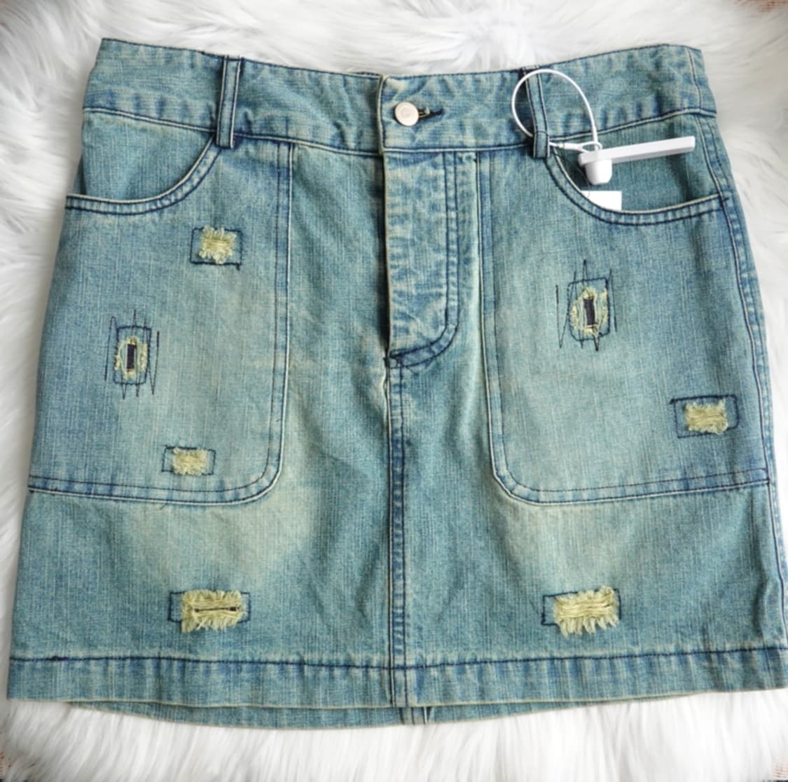 빈티지 워싱 데님 미니스커트 1871 상품이미지4