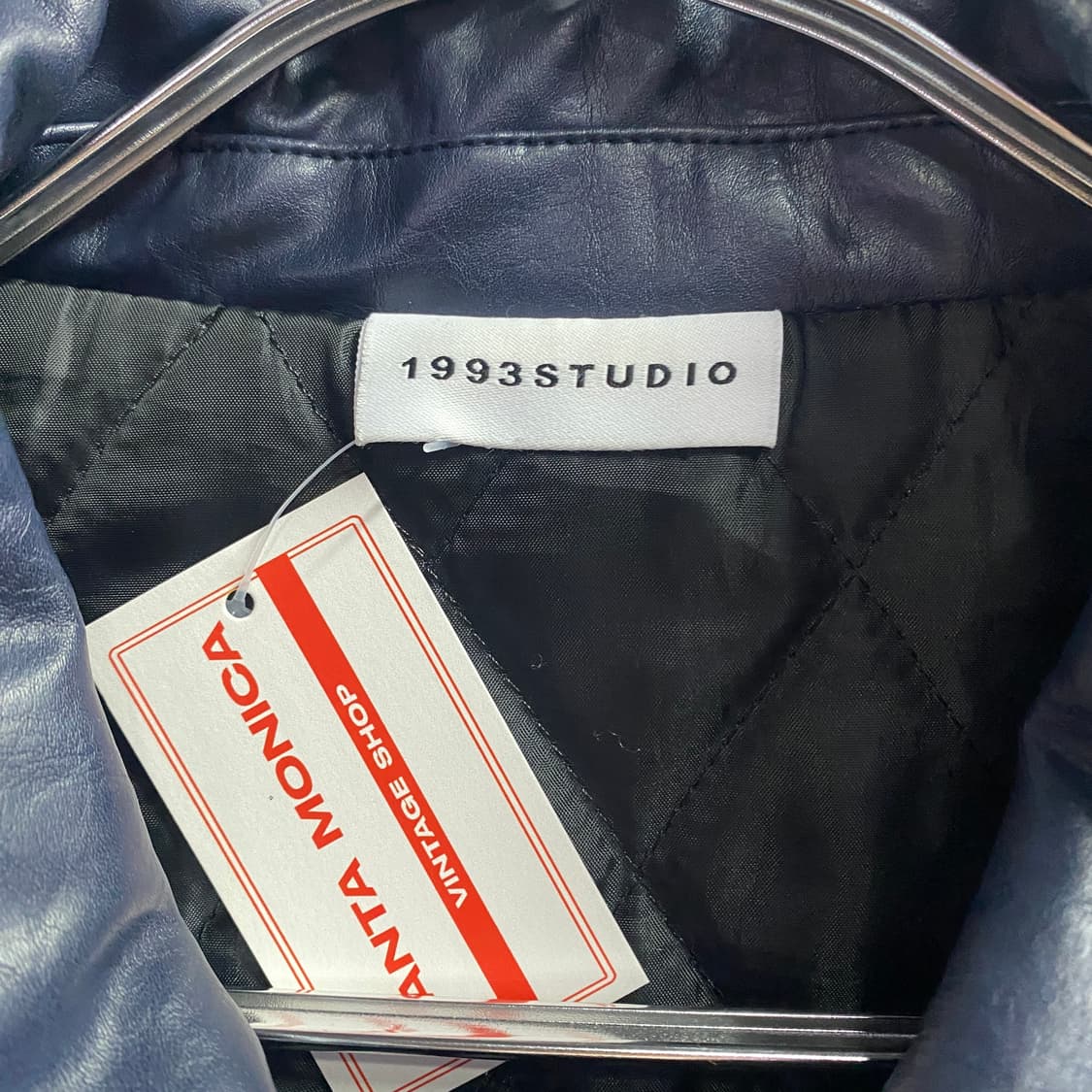 1993 프로젝트 로고 레더 배색 바시티 자켓 B3047 상품이미지4