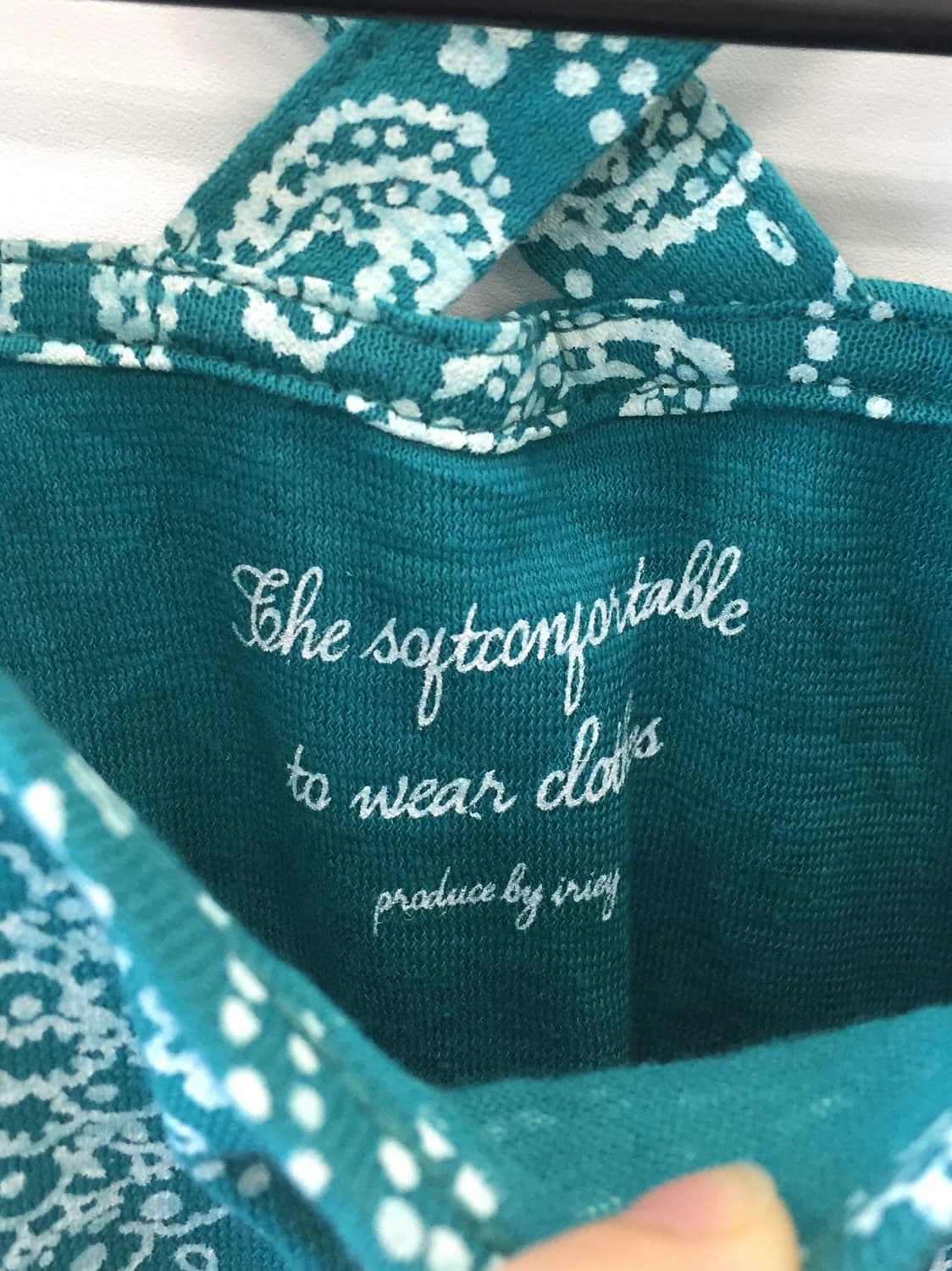 Jpn Teal Paisley Sleeveless T-Shirts 상품이미지5