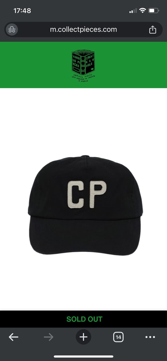 컬렉트피시스 CP 볼캡 블랙 상품이미지1