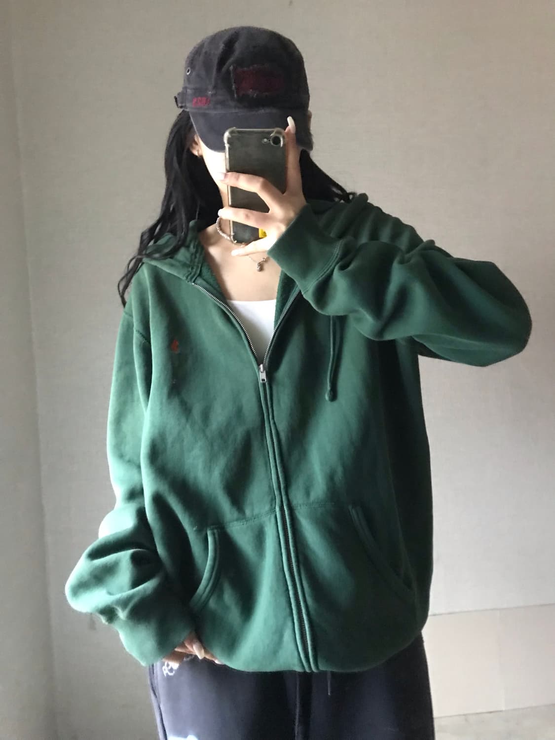 폴로 그린 후드집업 상품이미지2