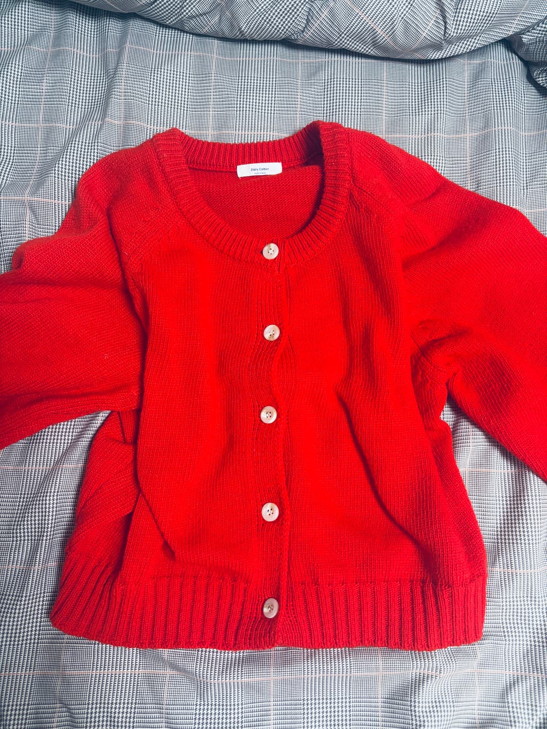 빨간색 가디건 상품이미지1