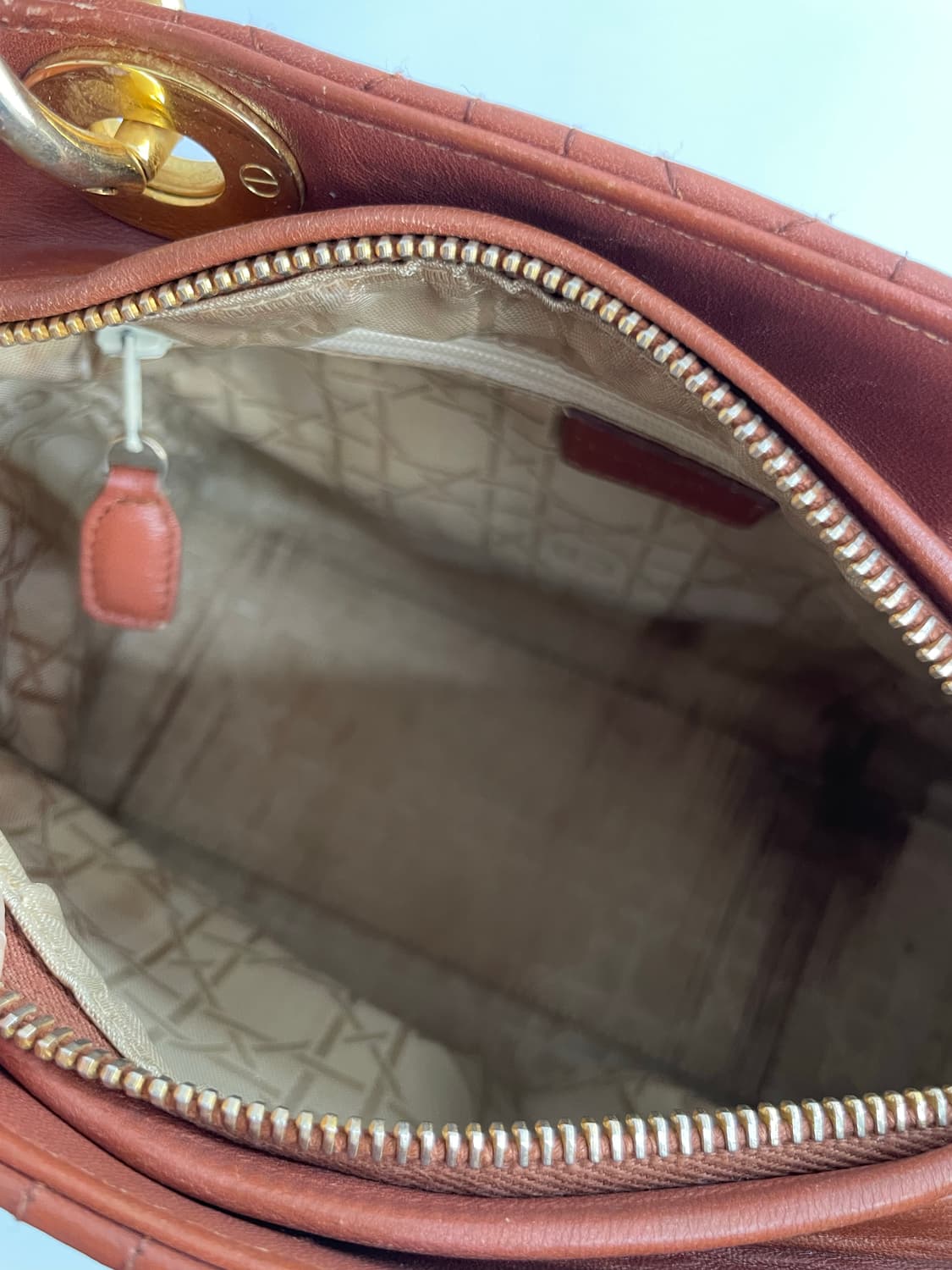 빈티지 디올 레이디백 브라운 상품이미지7