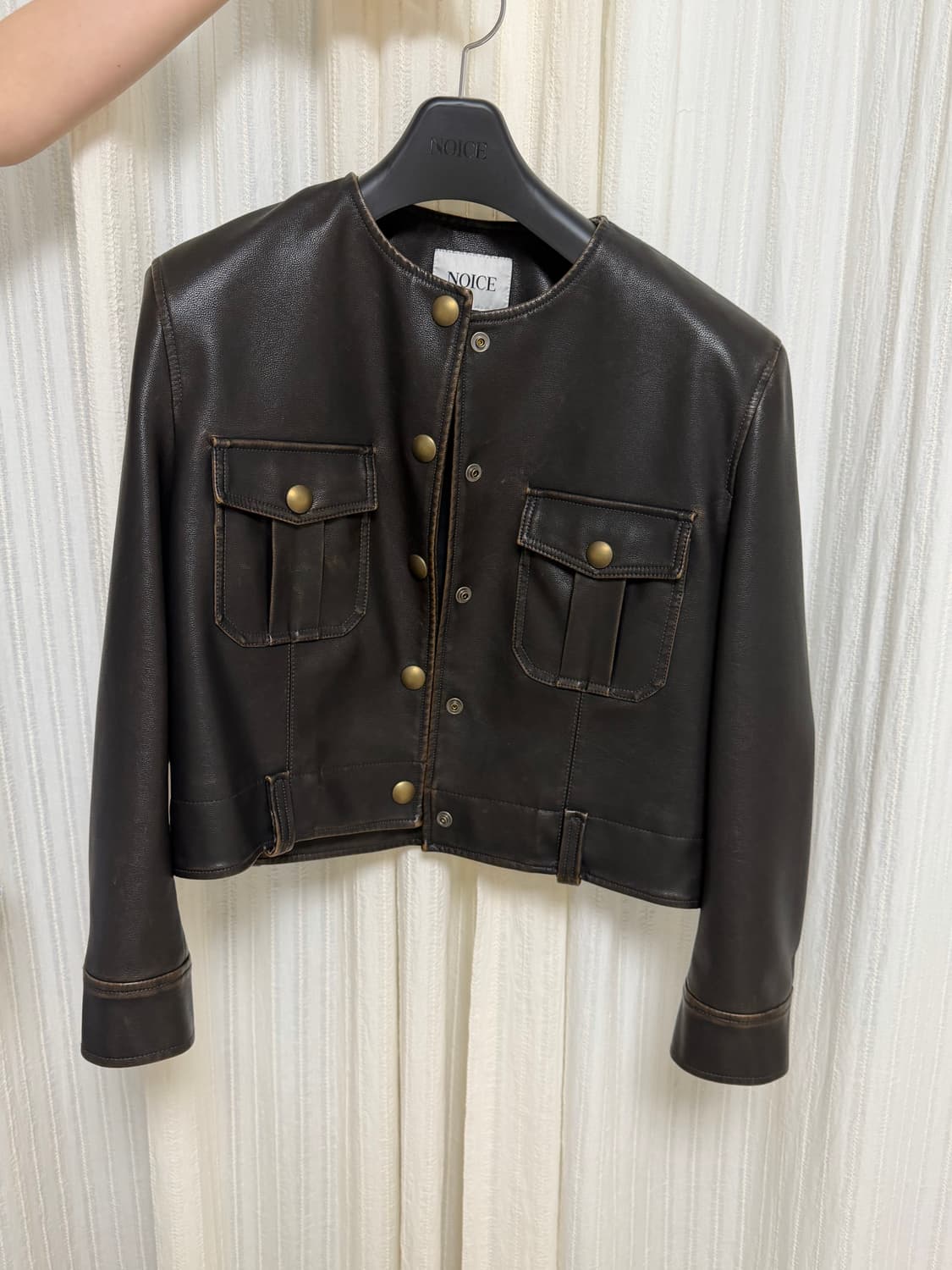 NOICE 레더자켓 우먼 브라운 S 상품이미지3