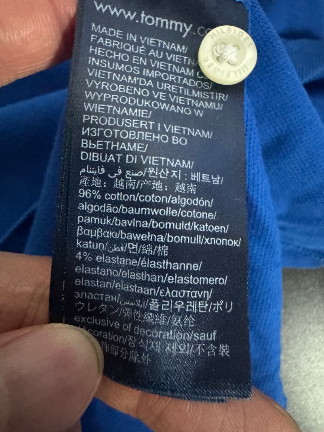 타미힐피거 레귤러 핏 반팔 카라 폴로 티셔츠 M ~ L 블루 상품이미지4