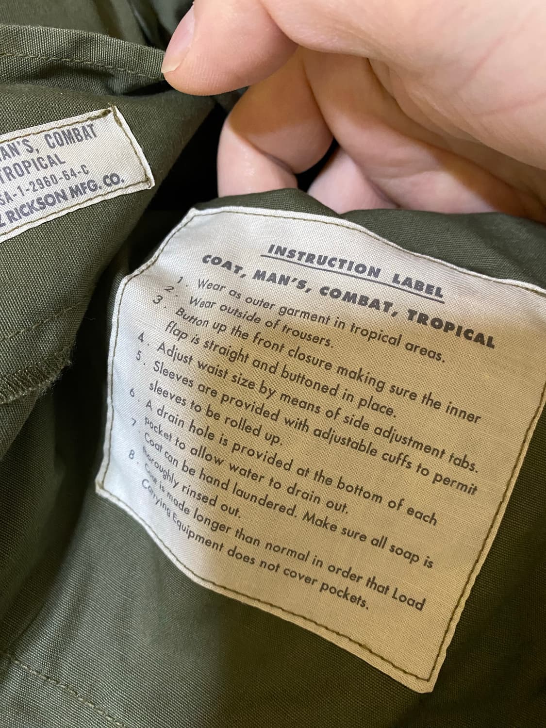 :BUZZ RICKSON'S 버즈릭슨 퍼티그 자켓 상품이미지4