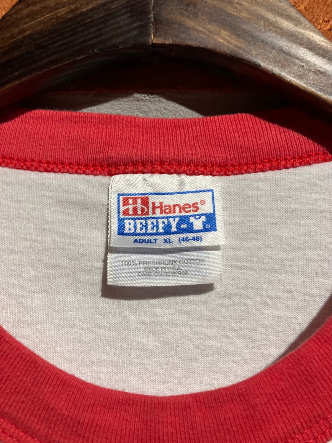 90s USA 빈티지 헤인즈 링거 티셔츠 상품이미지7