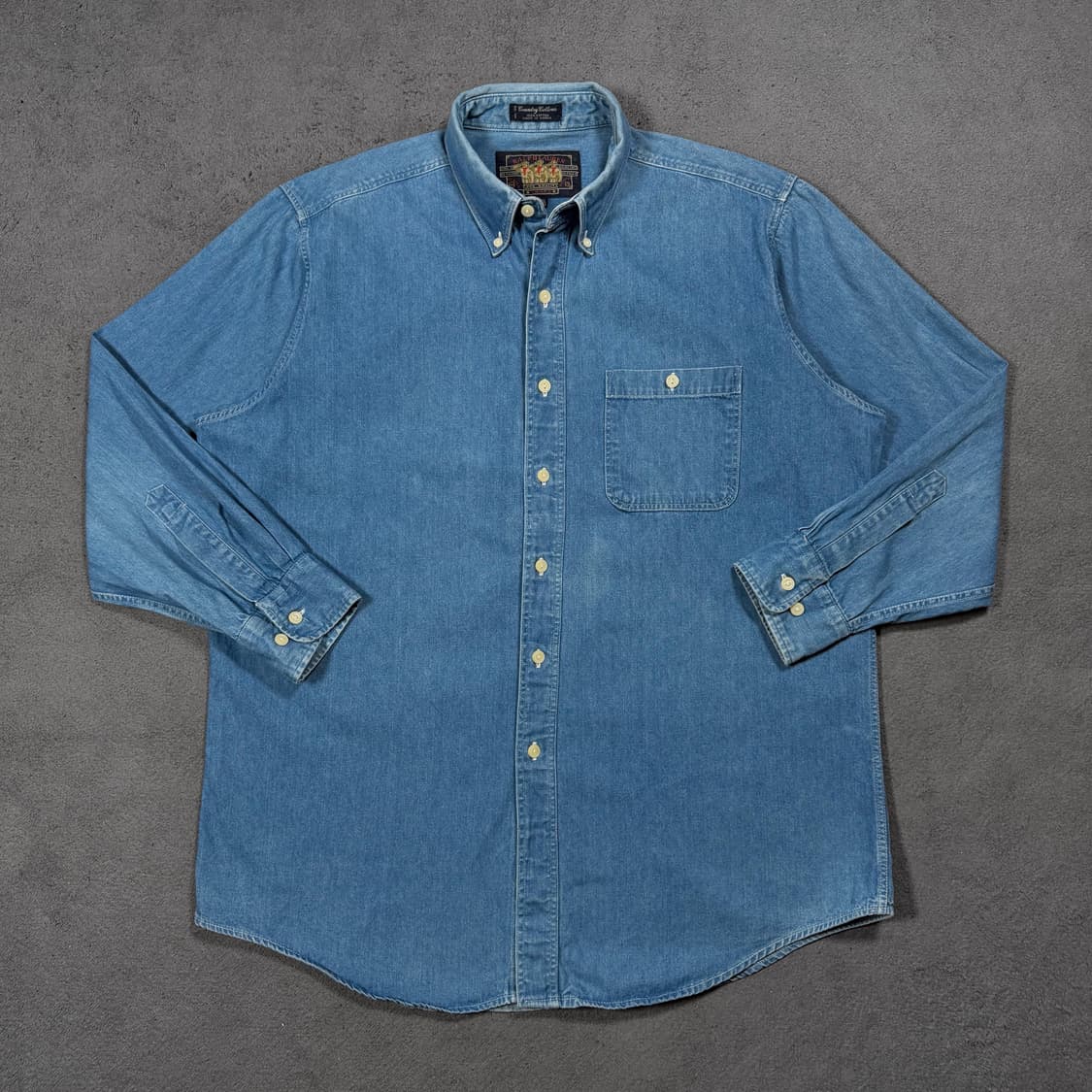 80's Chaps Ralph Lauren 컨트리 코튼 데님 셔츠 상품이미지2