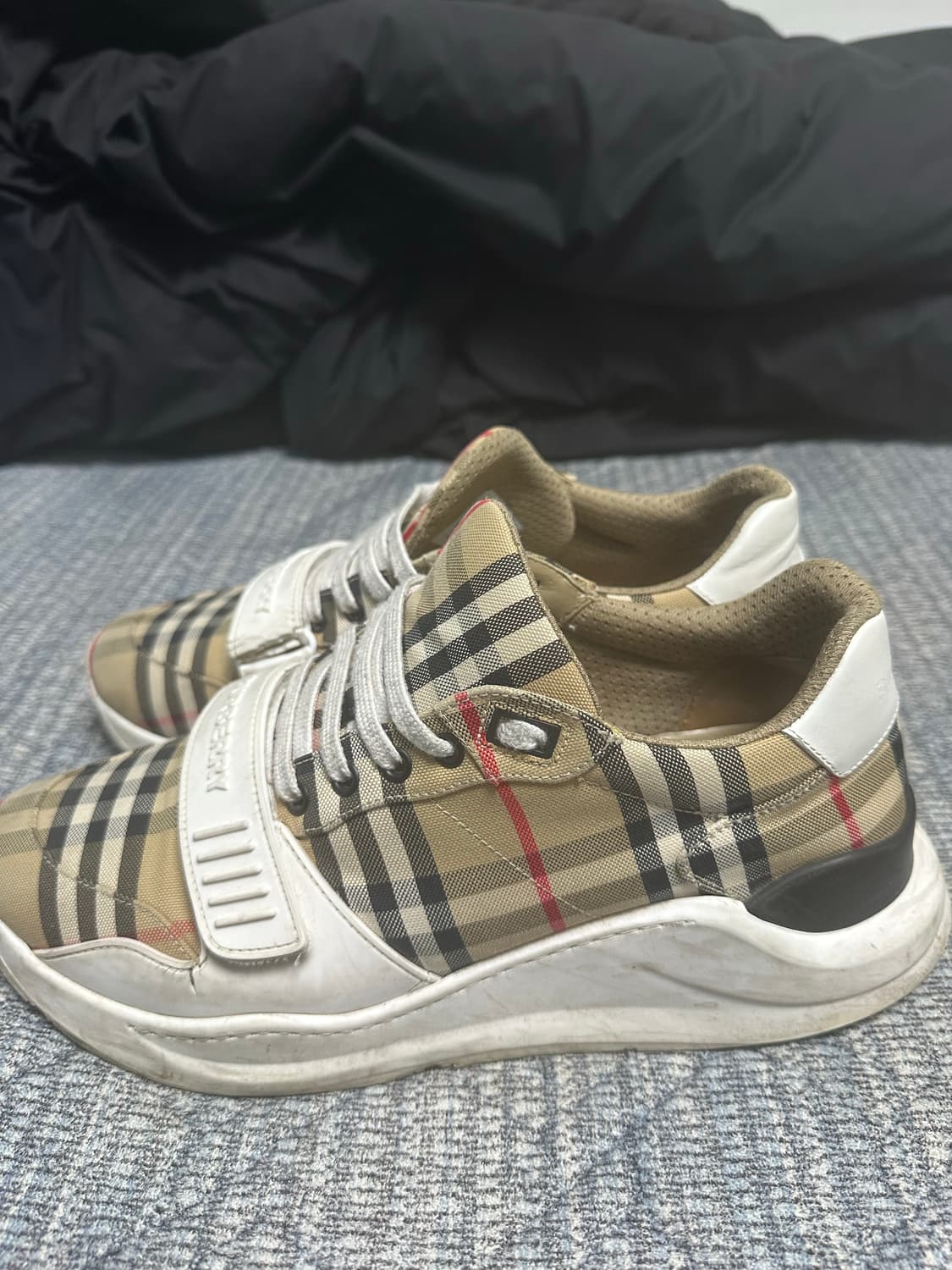 [43/280]버버리 벨크로 빈티지 체크 코튼 스니커즈 상품이미지2