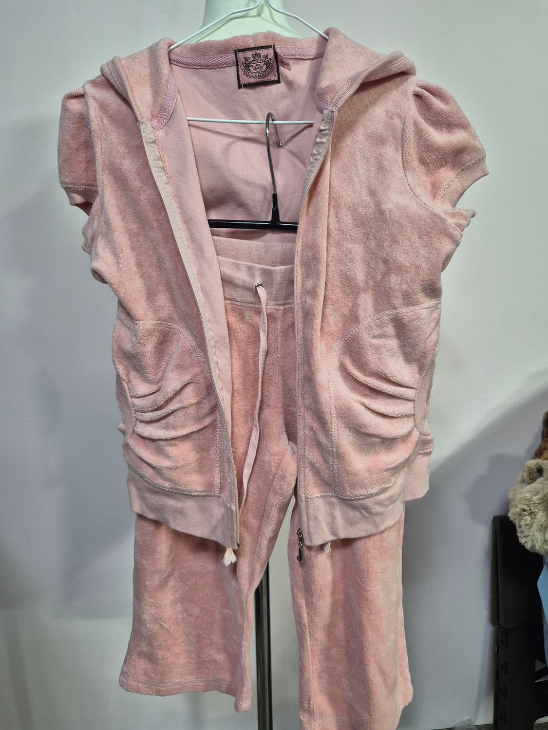 쥬시꾸뛰르 핑크 반팔 츄리닝 세트 상품이미지1