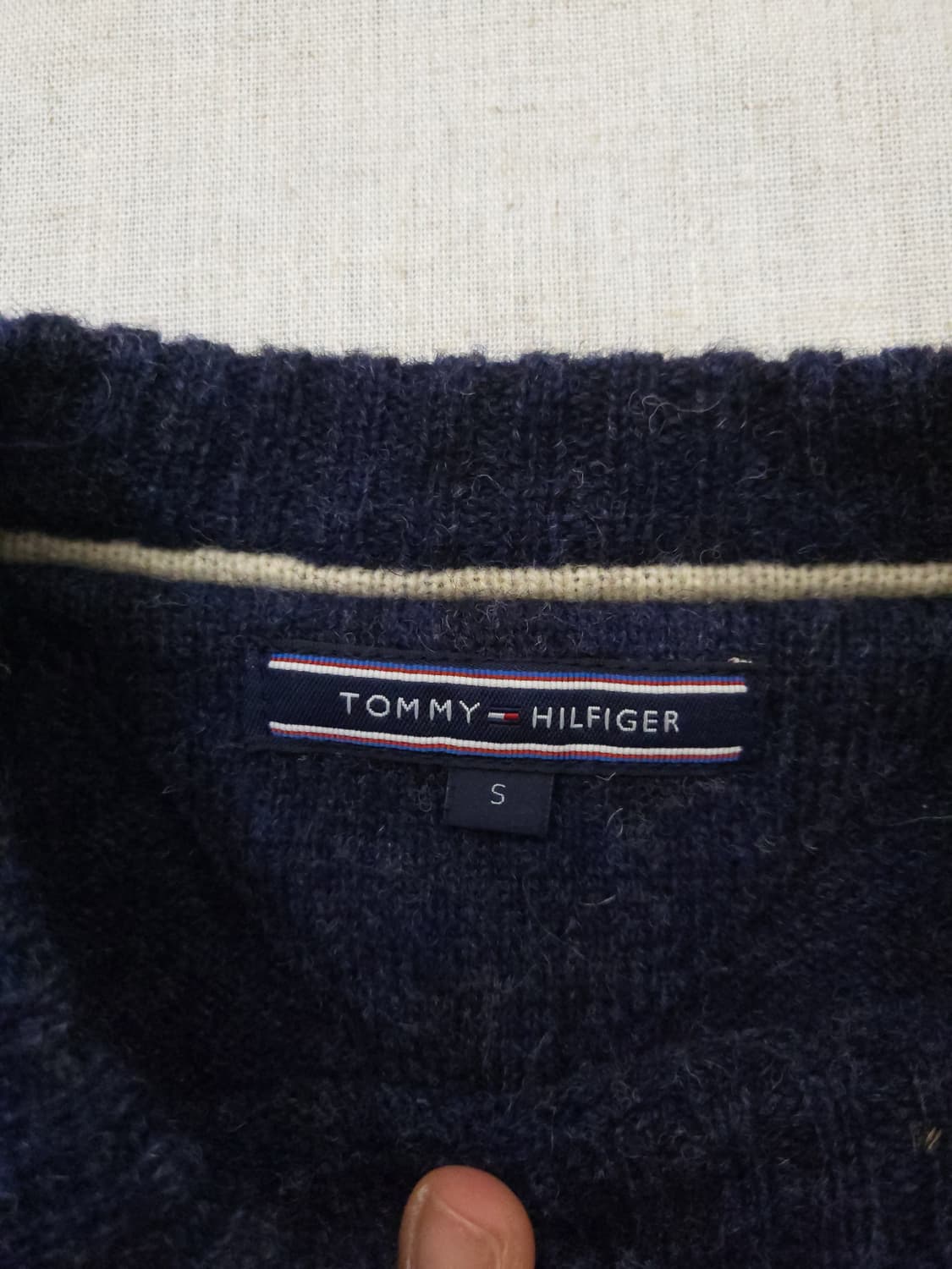 타미힐피거 컬러블록 니트 스웨터 s 상품이미지3