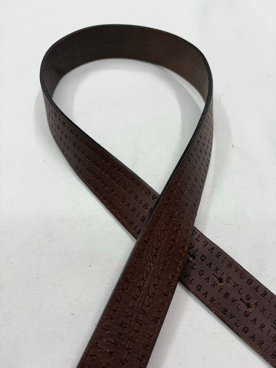 불가리 브라운 음각 버클 벨크 상품이미지5