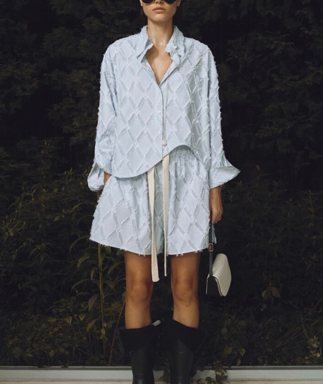 렉토 보헤미안 테슬 스트라이프 셔츠 상품이미지3