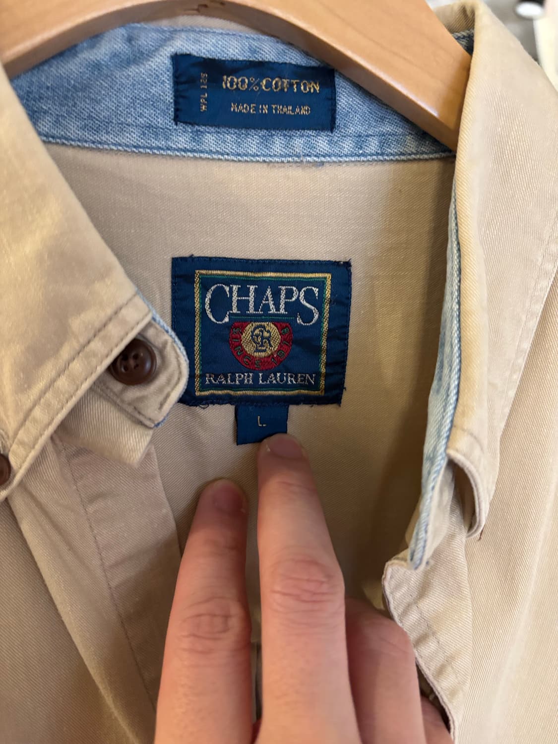 CHAPS 랄프로렌 셔츠 베이지색 상품이미지5
