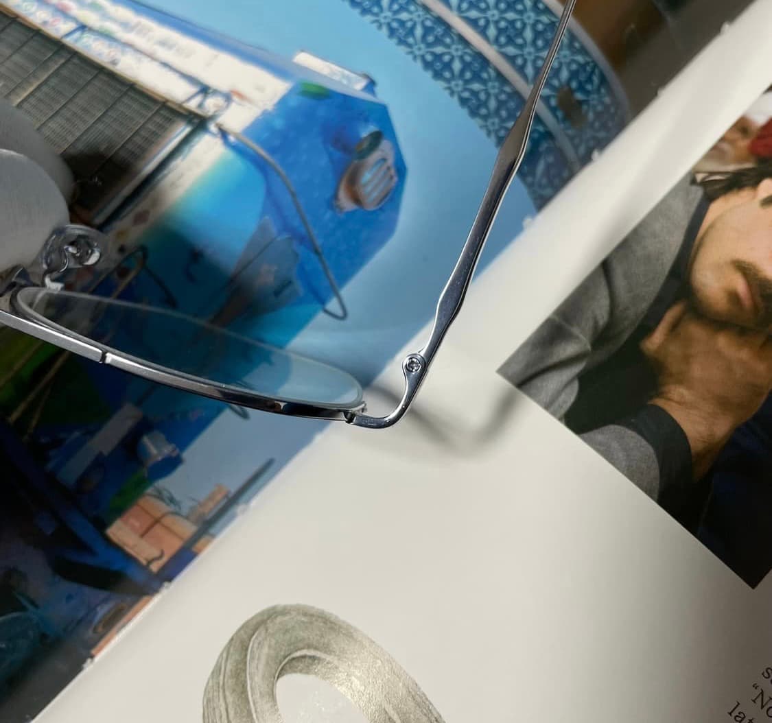 투브릿지 실버 티타늄 반무테 보잉 안경 상품이미지7