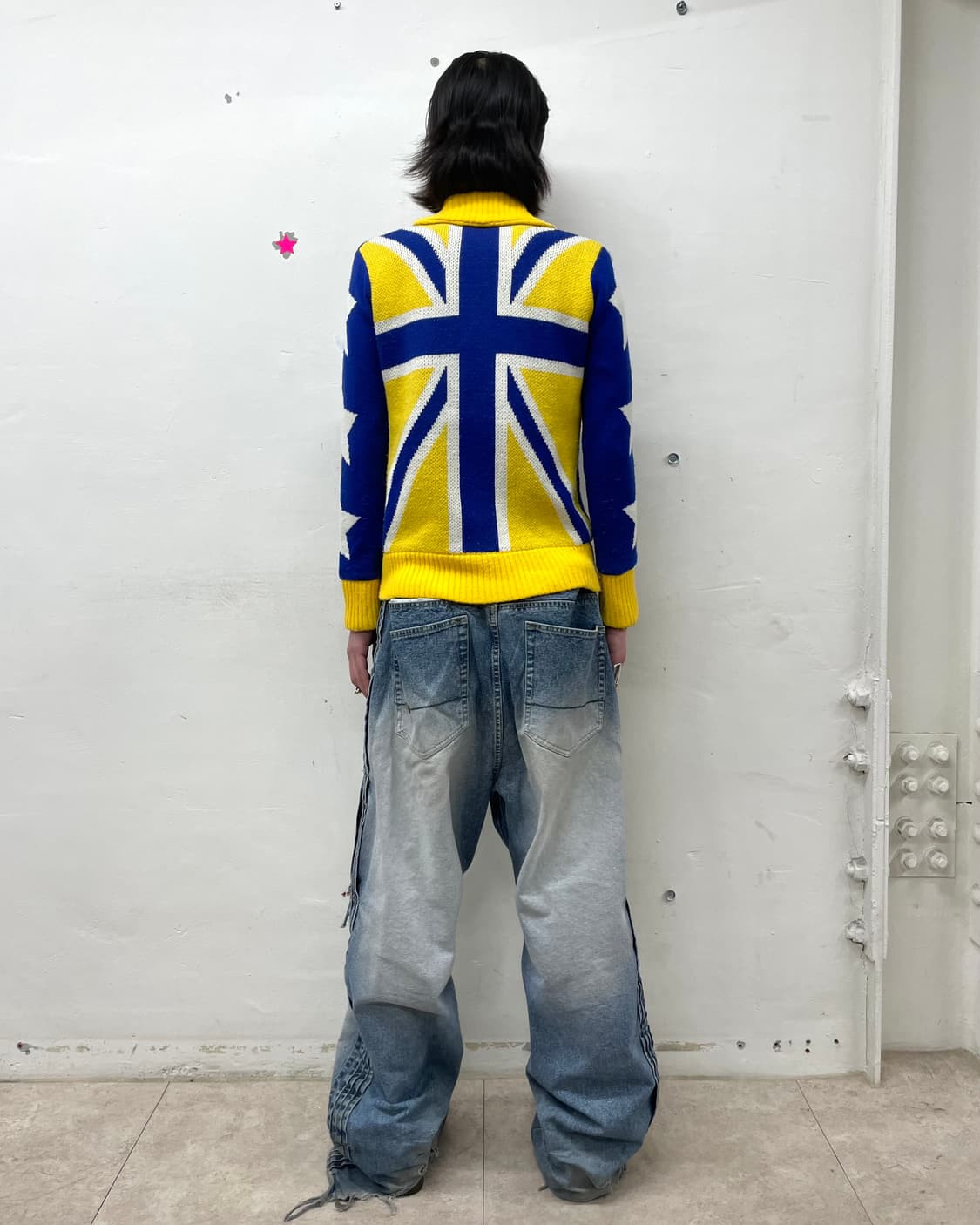 cocolulu yellow union star knit jacket 상품이미지6