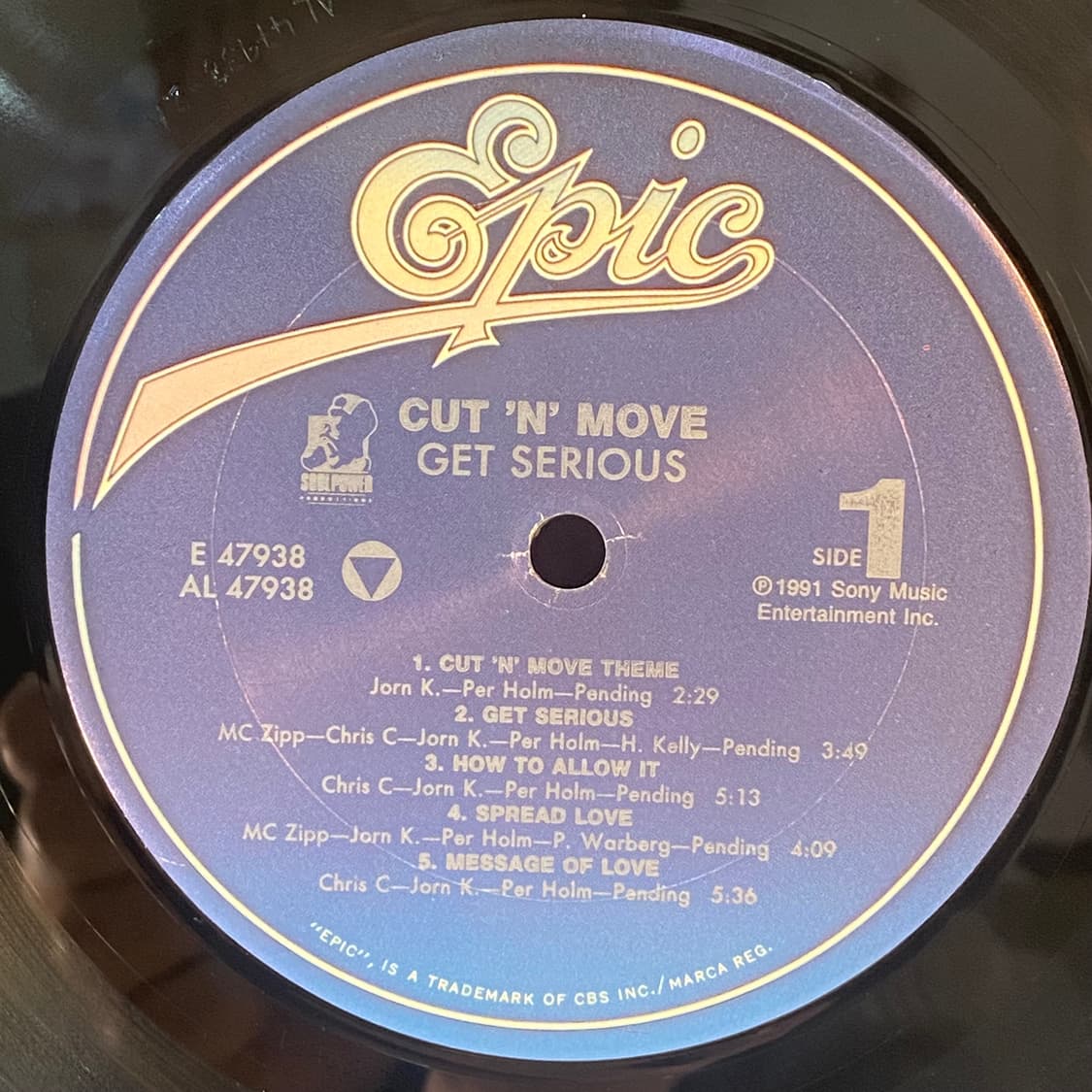 (중고LP-비트/하우스) Cut 'N' Move -Get Serious 상품이미지4