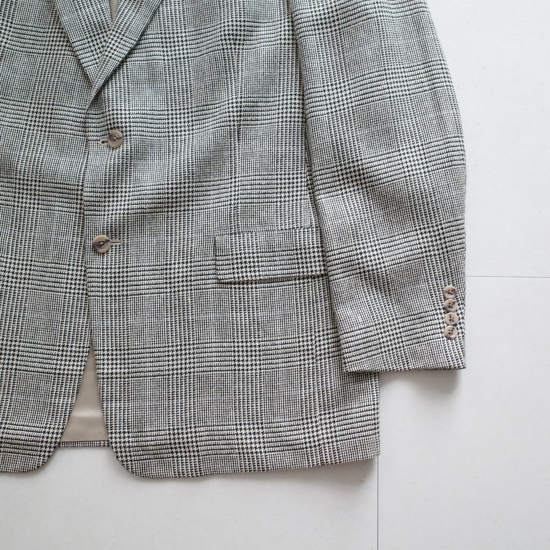 90s 타미힐피거 MADE IN USA 빈티지 체크 블레이저 44L 상품이미지2