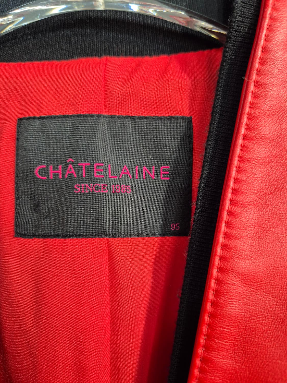 Chatelaine 빨간색 양가죽 자켓 55 66 상품이미지8