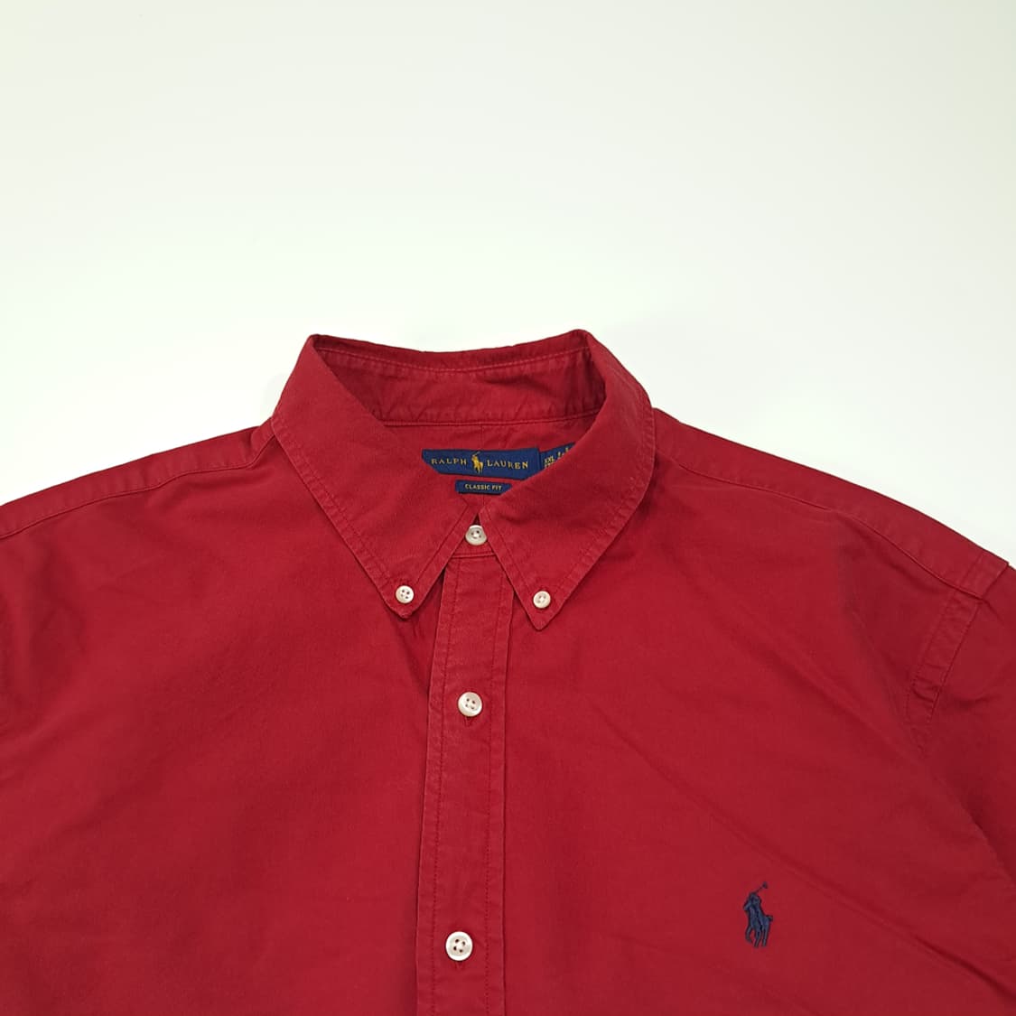 CL583 2XL 폴로 00s 코튼 버튼다운 네이비포니 레드 셔츠 남방 상품이미지2