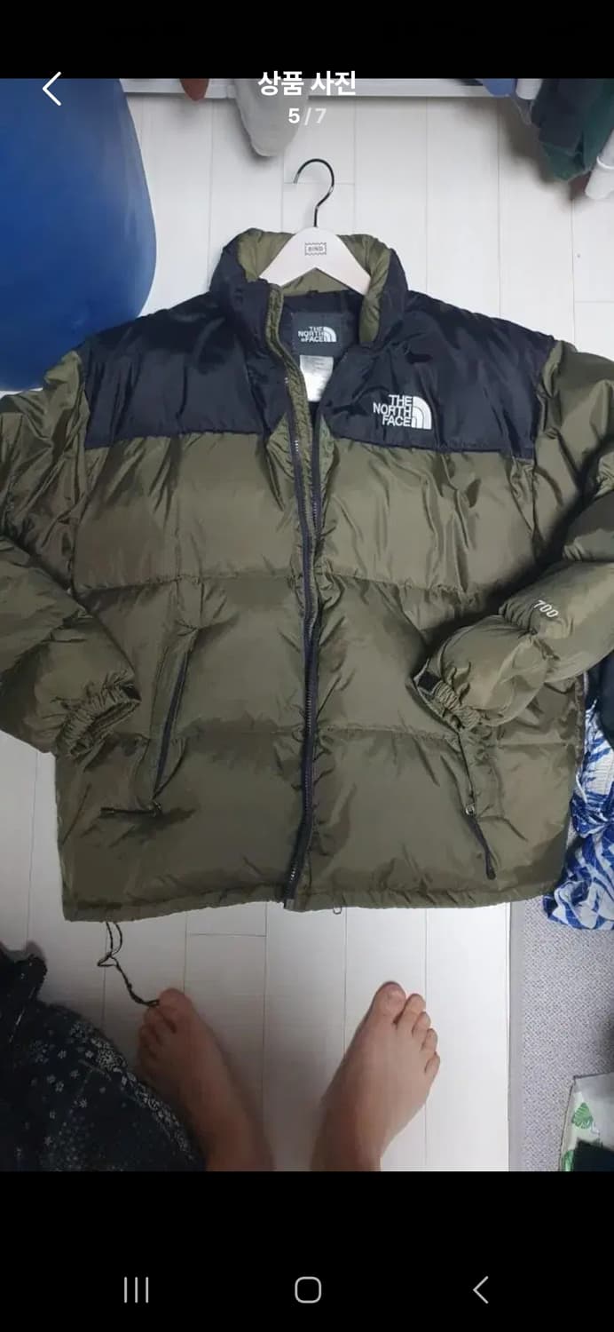 노스페이스 중앙 백로고 눕시 올리브 700 구형 상품이미지4