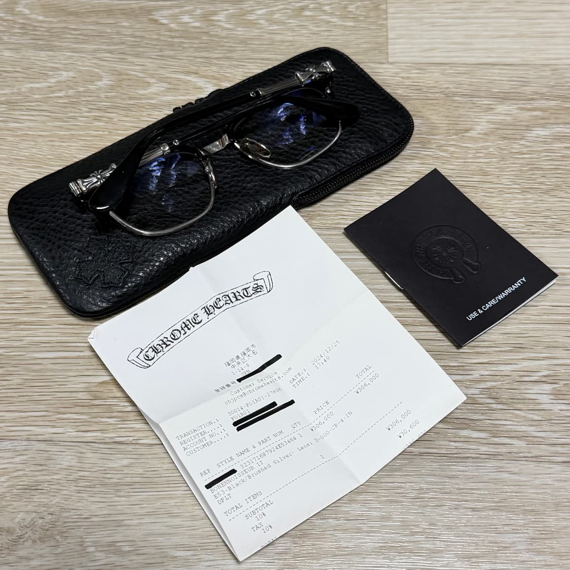 [S+급/53mm] 크롬하츠 보넨노이슈어 2 안경 블랙/실버 상품이미지9