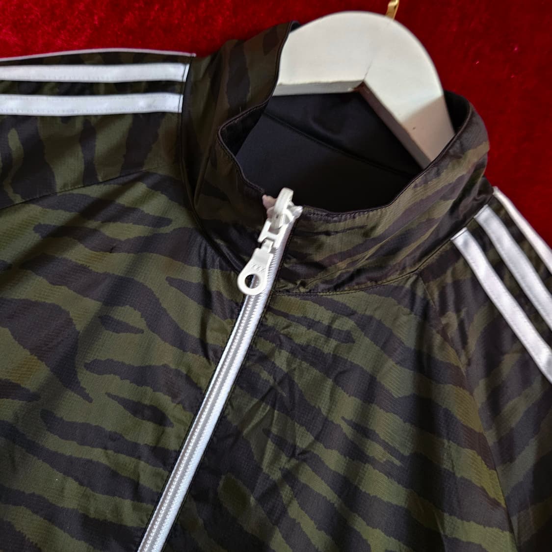 아디다스(Adidas) 지브라 카키 삼선 리버시블 양면 자켓 100 상품이미지5
