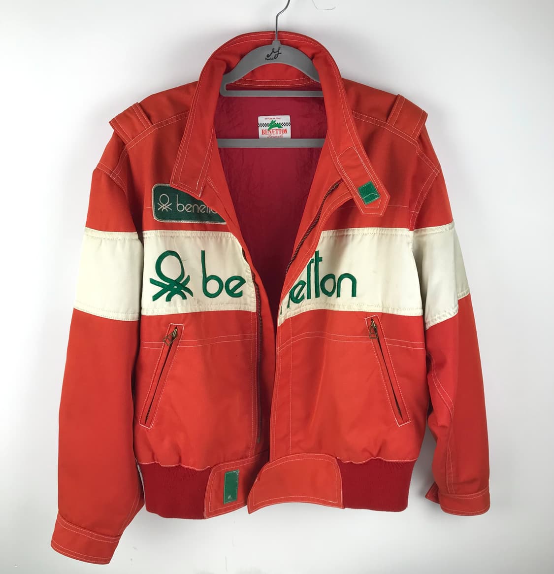 90s 베네통 레이싱 자켓 ma-1 항공점퍼 바이커 f1 오렌지 빈티지 상품이미지7