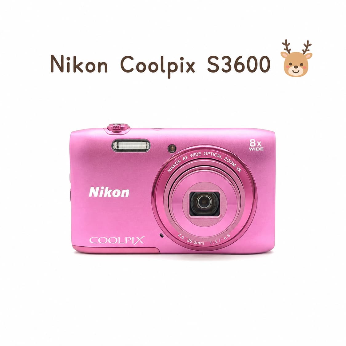 🍑노욱효&주결경 아이딧🌸 Nikon COOLPIX S3600 핑크💗 상품이미지1