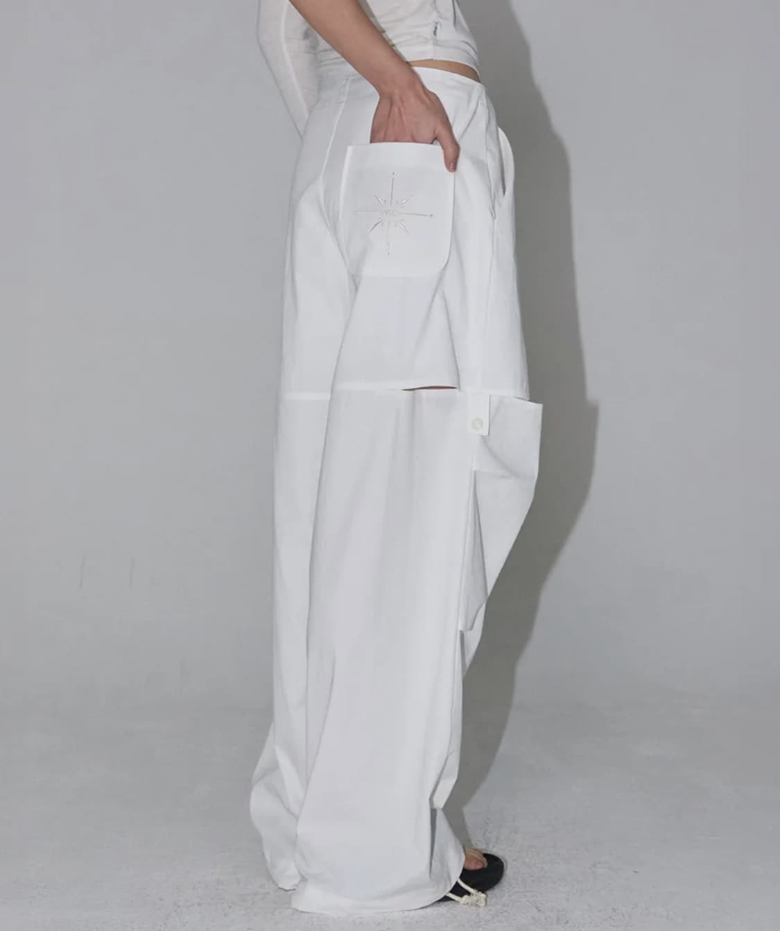 이네기 Organic Slit String Pants white(새상품) 상품이미지2