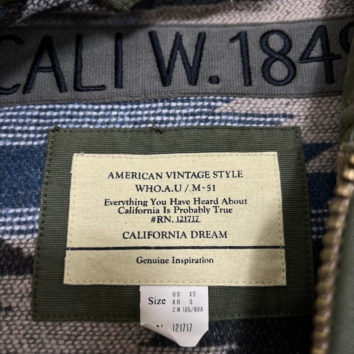 후아유 미군 밀리터리 와펜 M-51 필드 야상자켓 [카키] S/90 상품이미지7