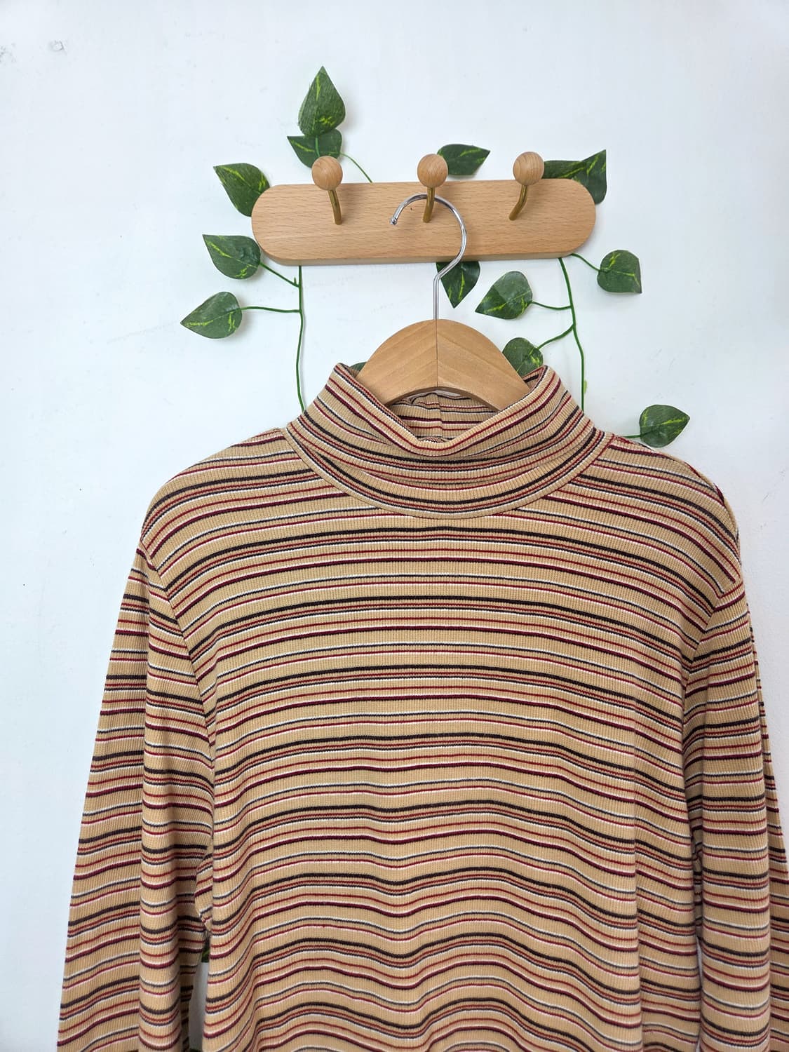 스트라이프 목폴라 슬리브 상품이미지2