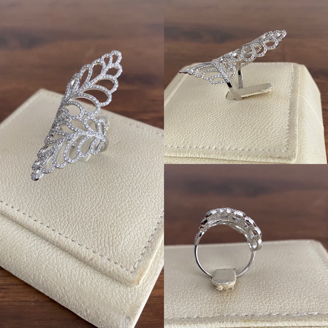 나뭇잎 모티브 실버 반지(925) 상품이미지8