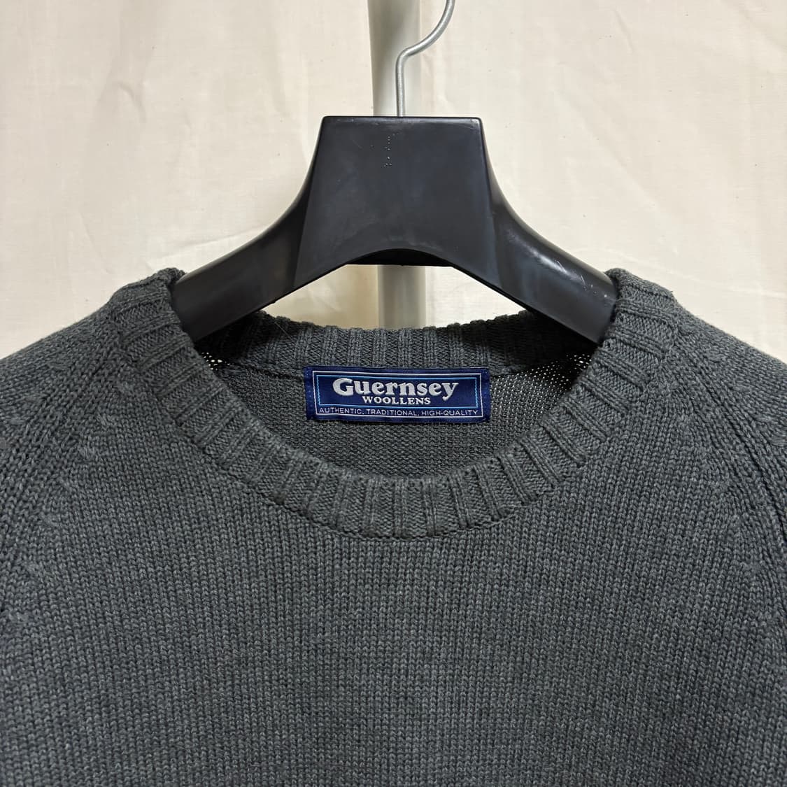 건지울른스 피셔맨 크루넥 니트 / 차콜, XL 상품이미지4