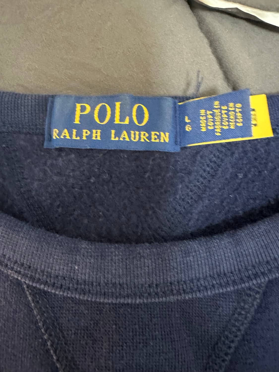 폴로 맨투맨 네이비L 상품이미지2