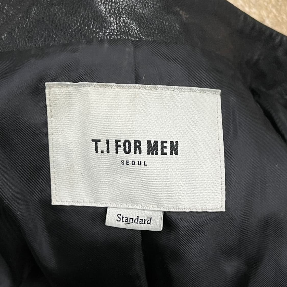 [정품/L] T.I FOR MEN 블랙 레더 라이더 자켓 b16 상품이미지5