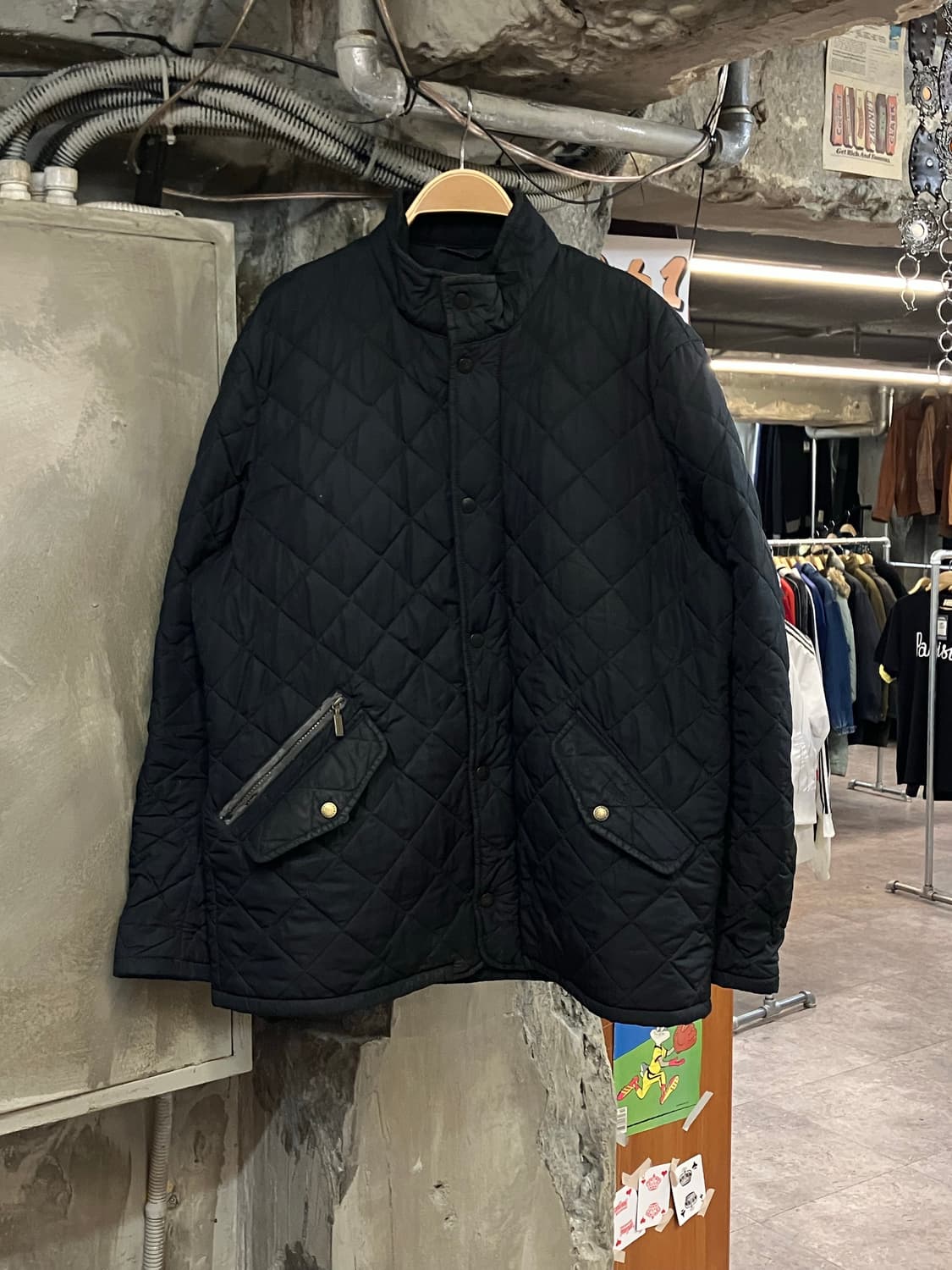 바버 퀄팅 자켓 블랙 L  #csz3545 상품이미지1