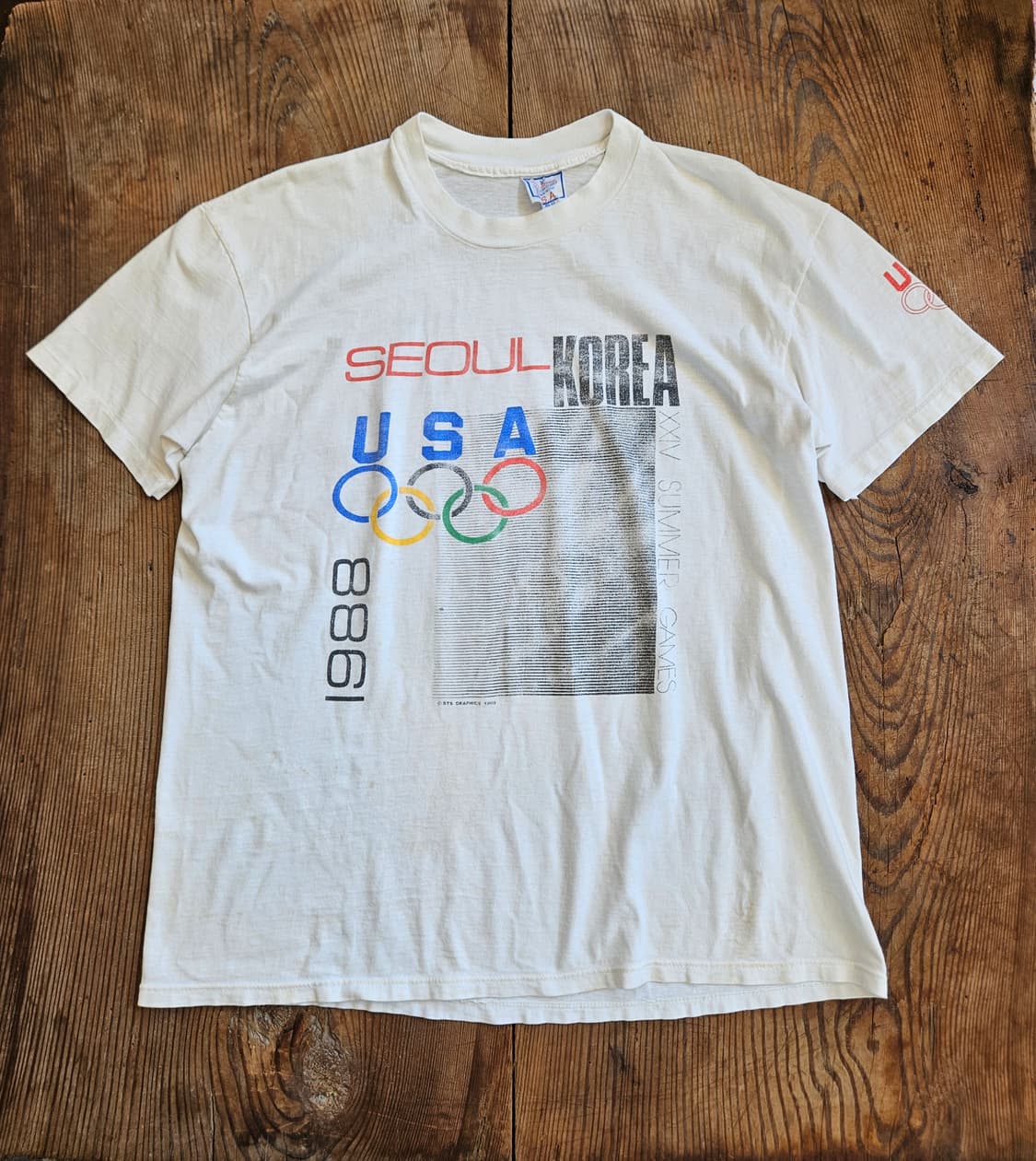 80s 빈티지 서울 올림픽 미국팀 티셔츠  상품이미지1