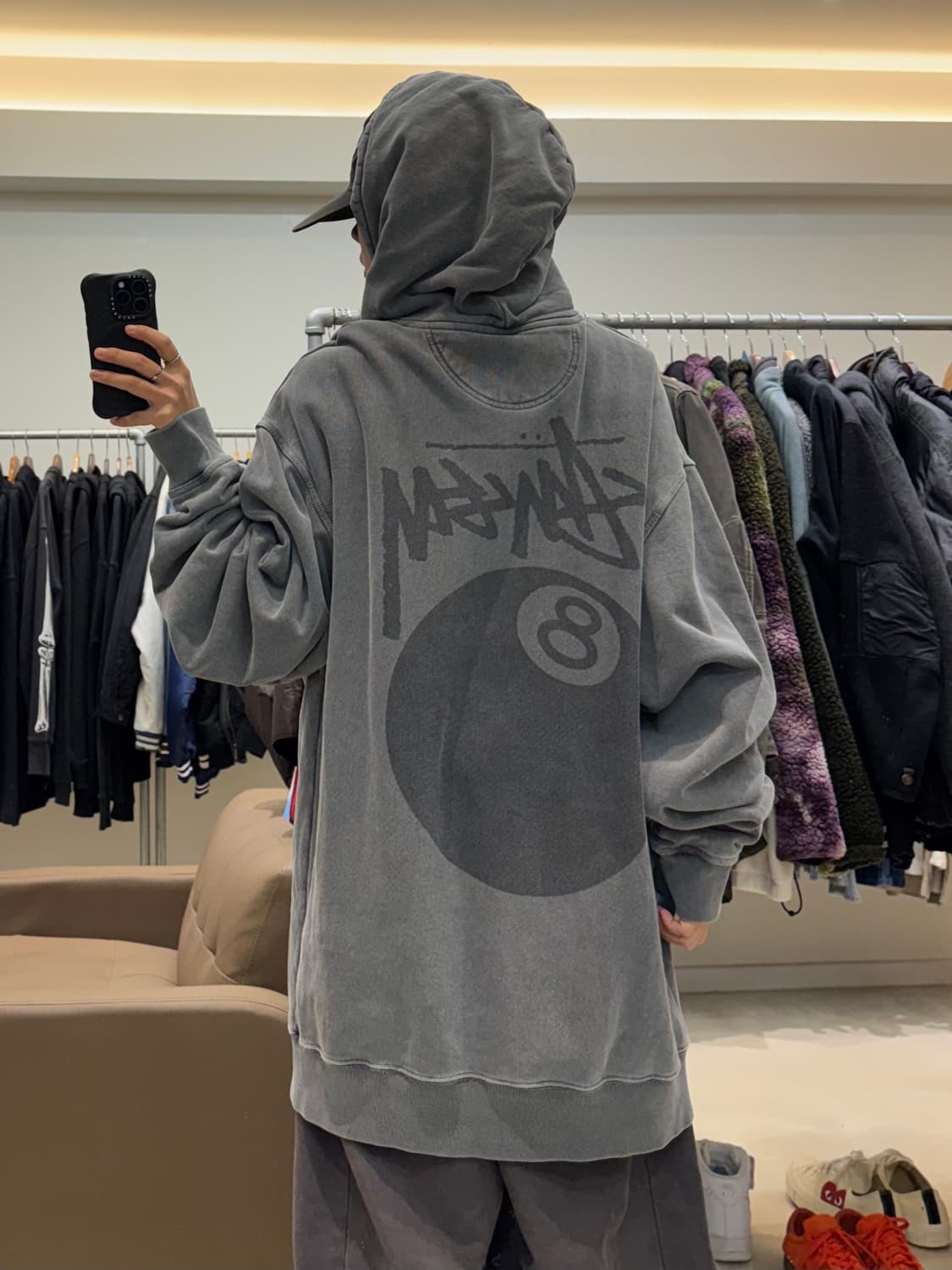 스투시 에잇볼 피그먼트 후드 상품이미지4