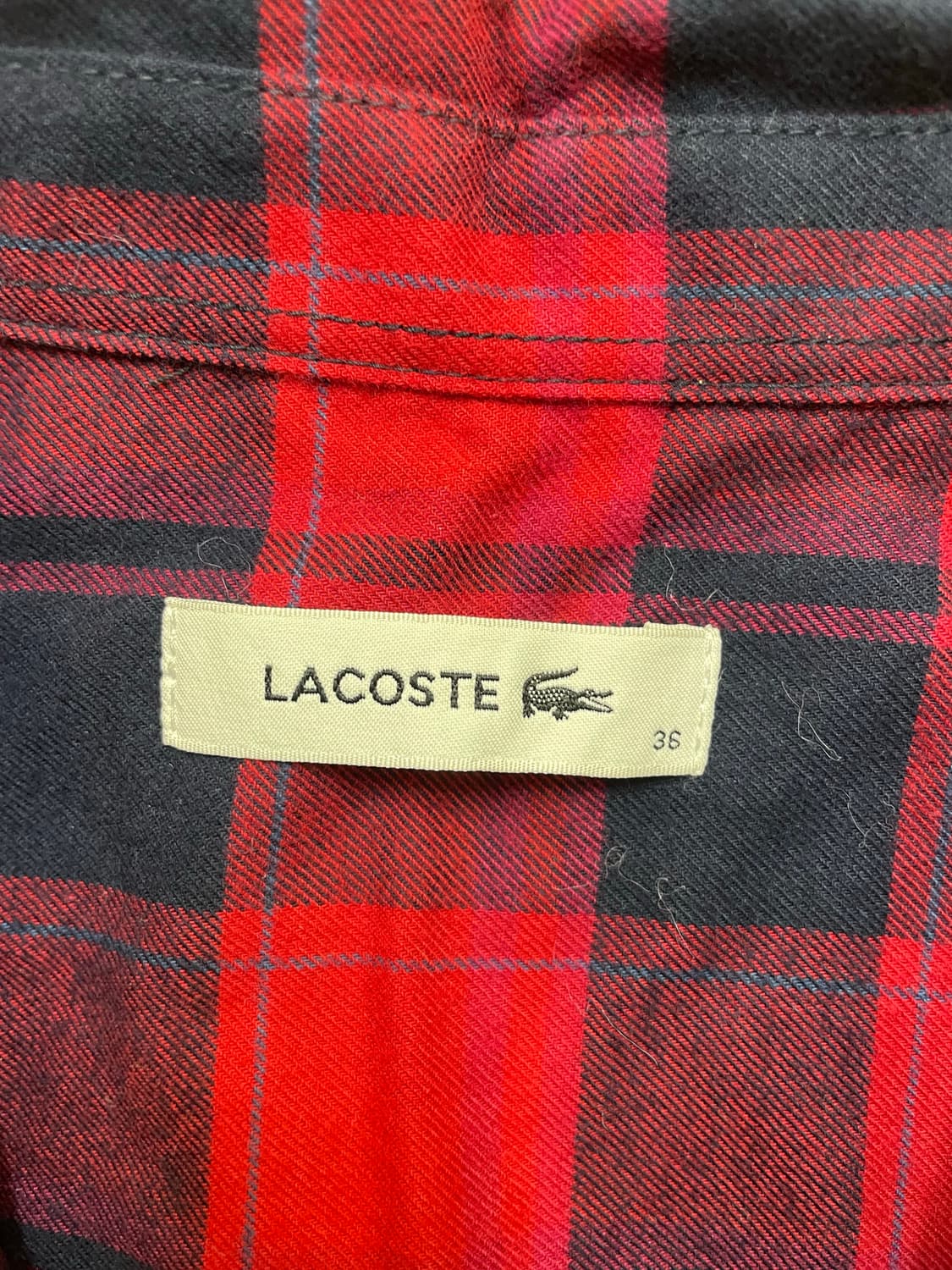 라코스테 체크 셔츠 원피스 36 상품이미지3
