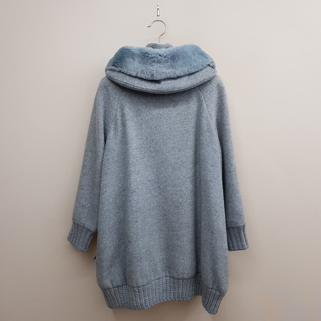 손정완 후드 퍼 트리밍 울 혼방 지퍼 코트 88-96-165 상품이미지4